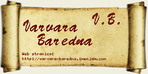 Varvara Baredna vizit kartica